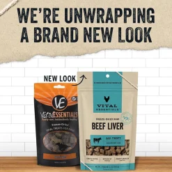 Vital Essentials Freeze-Dried Raw Beef Liver Treats For Dogs