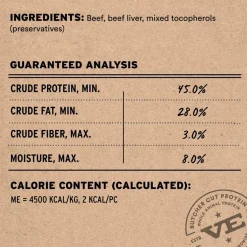 Vital Essentials Freeze-Dried Beef Bites Treats for Dogs