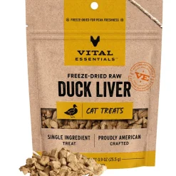 Vital Essentials Freeze-Dried Duck Liver Treats for Cats, 0.9-oz