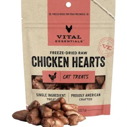 Vital Essentials Freeze-Dried Raw Chicken Hearts Treats For Cats (0.8 oz)