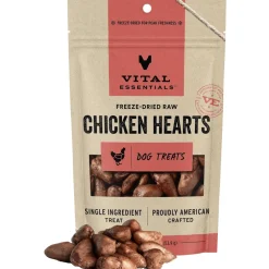 Vital Essentials Freeze-Dried Raw Chicken Hearts Treats For Dogs