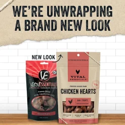 Vital Essentials Freeze-Dried Raw Chicken Hearts Treats For Dogs