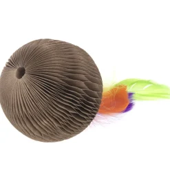 Ware Corrugate Feather Ball Toy for Small Animal