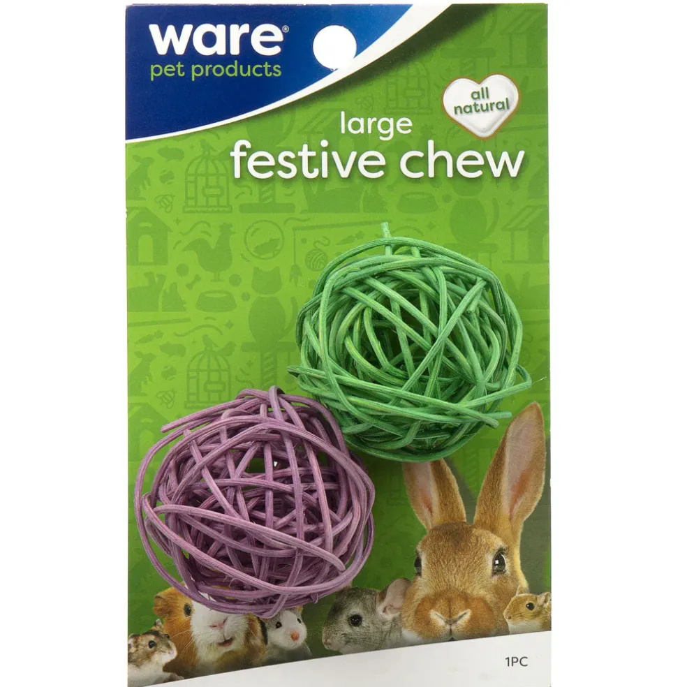 Ware Festive Chew Toy for Small Animals, Large, 2-count