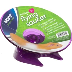 Ware Flying Saucer Exercise Wheel for Small Pets, Color Varies