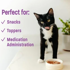 Wellness Lickable Treats Chicken Recipe Natural Treats for Cats, 2.5-oz
