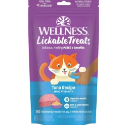 Wellness Lickable Treats Tuna Recipe Natural Treats for Cats, 2.5-oz