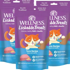 Wellness Lickable Treats Tuna Recipe Natural Treats for Cats, 2.5-oz