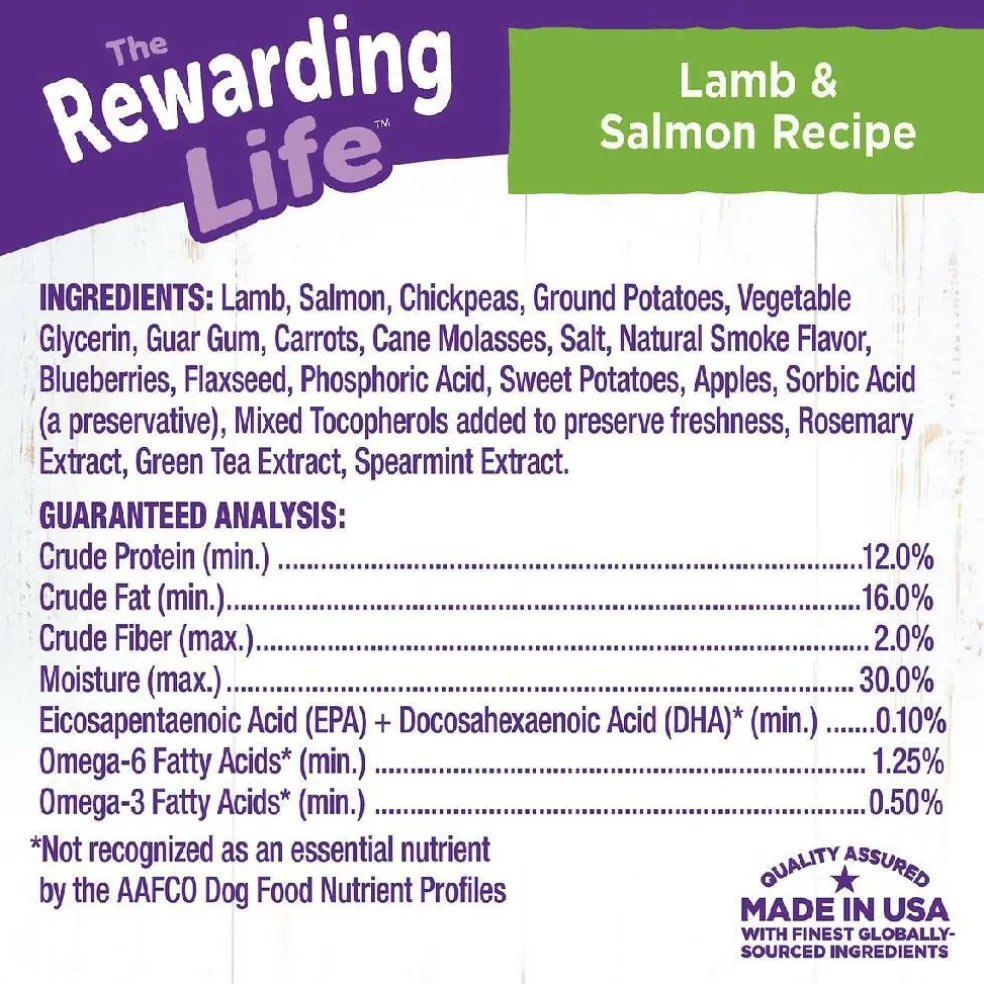 Wellness The Rewarding Life Lamb & Salmon Recipe Grain-Free Dog Treats (6 oz)