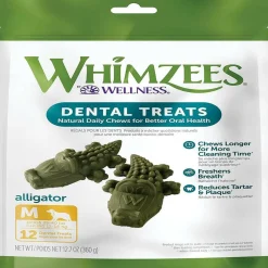 WHIMZEES by Wellness Alligator Natural Grain Free Dental Chews For Medium Dogs (12 pc)