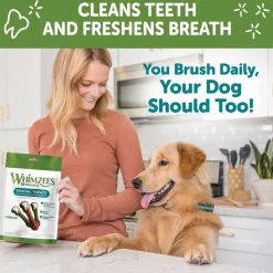 WHIMZEES by Wellness Brushzees Natural Dental Chews For Dogs Large Breed (12.7 oz)