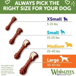 WHIMZEES by Wellness Brushzees Natural Dental Chews For Dogs Large Breed (12.7 oz)