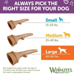 Whimzees by Wellness Occupy Antler Value Bag Treat For Large Dog (6 pc)