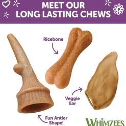Whimzees by Wellness Rice Bone Dental Chew For Large Breed Dog (50 ct)
