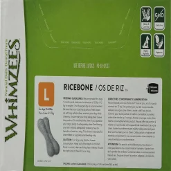 Whimzees by Wellness Rice Bone Dental Chew For Large Breed Dog (50 ct)