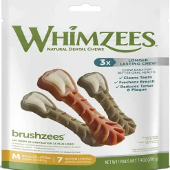 Whimzees Natural Grain Free Daily Dental Medium Dog Treats (7.4 oz)
