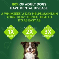 Whimzees Natural Grain Free Daily Dental Medium Dog Treats (7.4 oz)