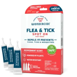 Wondercide Flea & Tick Spot On for Dogs with Natural Essential Oils, Peppermint Scent