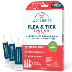 Wondercide Flea & Tick Spot On for Dogs with Natural Essential Oils, Peppermint Scent