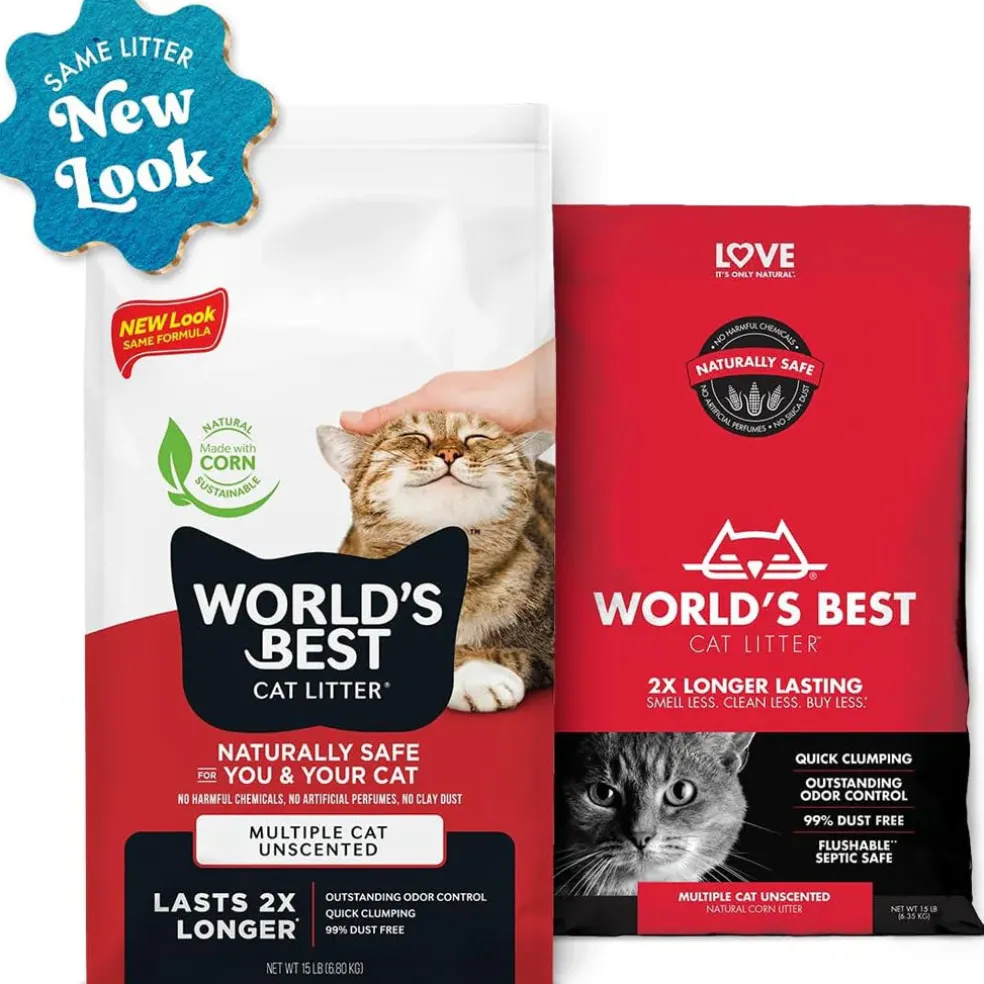 World's Best Cat Litter Multiple Cat Unscented, 28 lbs