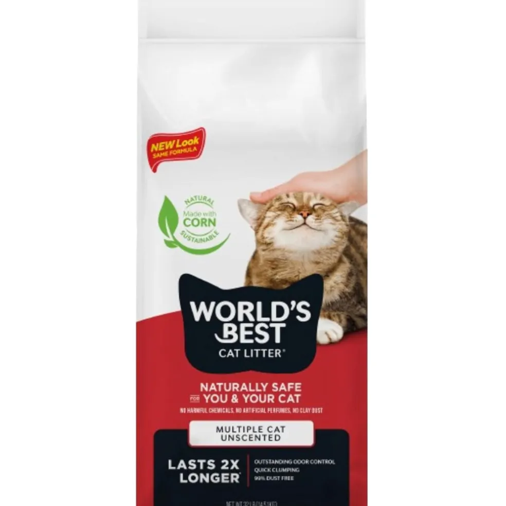 World's Best Cat Litter Multiple Cat Unscented, 28 lbs
