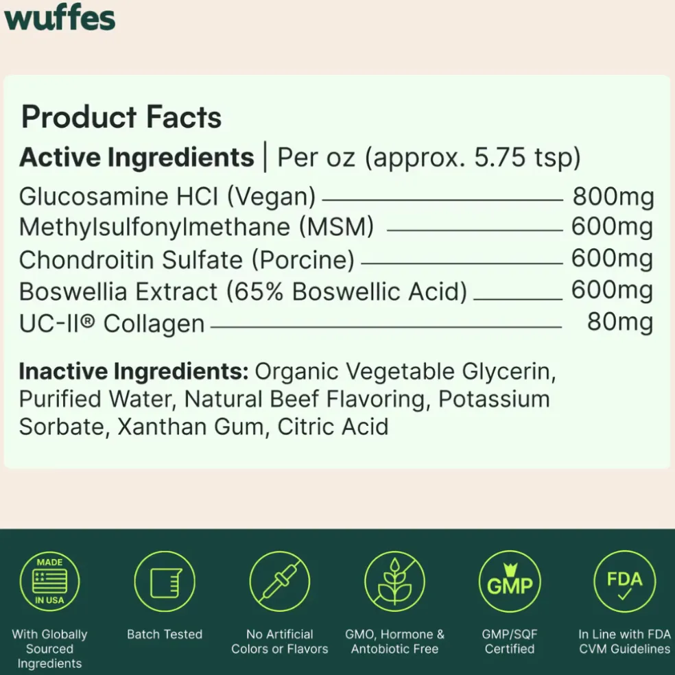 Wuffes Joint Liquid for Dogs (8 oz)