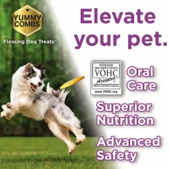 Yummy Combs Premium Dog Treats, Fish and Egg Allergy Relief, Medium, 15 Count
