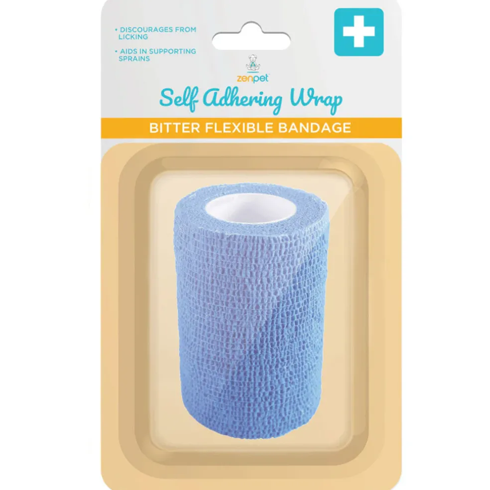 ZenPet Self Adhering Wrap Bitter Flexible Bandage for Dogs & Cats, 3 Ft x 5 yd, 1 count