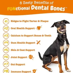 Zesty Paws All-in-One Functional Dental Bone Chews For Regular/Medium Dogs (12 bones)