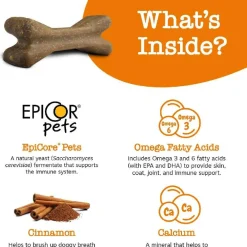 Zesty Paws All-in-One Functional Dental Bone Chews For Regular/Medium Dogs (12 bones)