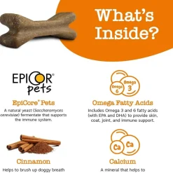 Zesty Paws All-in-One Functional Dental Bone Chews For Regular/Medium Dogs (12 bones)