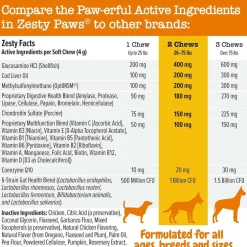 Zesty Paws 8-in-1 Multifunctional Bites Peanut Butter Flavored Soft Chews For Dogs (90 ct)