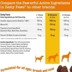 Zesty Paws Scoot Away Bites Chicken Flavored Digestive Chews for Dogs (90 ct)