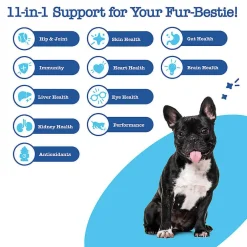 Zesty Paws Senior Advanced 11-1 Multifunction Bites Chicken Flavor Supplement For Dog (90 ct)
