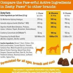 Zesty Paws Stay Green Bites Chicken Flavored Gut Health Chews for Dogs (90 ct)