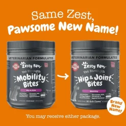 Zesty Paws Vet Strength Hip & Joint Mobility Bites Beef & Bacon Flavored chews for Dogs (90 ct)