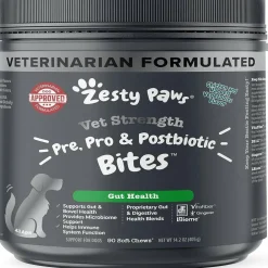 Zesty Paws Vet Strength Pre, Pro & Postbiotics Bites Rotisserie Chicken Flavored Chews for Dogs (90 ct)