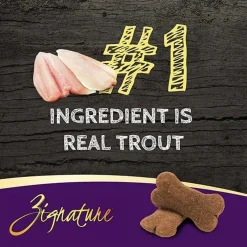 Zignature Trout Formula Ziggy Bars with Pumpkin Dog Treats, 12-oz