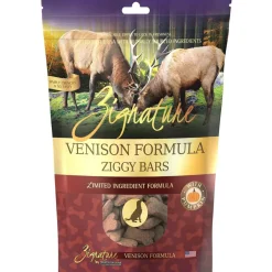 Zignature Venison Formula Ziggy Bars with Pumpkin Dog Treats, 12-oz