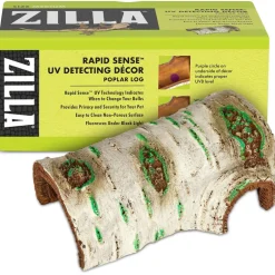 Zilla Rapid Sense UV Detecting Decor Poplar Log, Medium