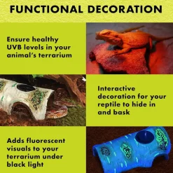 Zilla Rapid Sense UV Detecting Decor Poplar Log, Medium