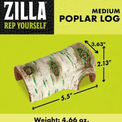 Zilla Rapid Sense UV Detecting Decor Poplar Log, Medium