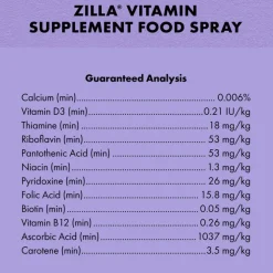 Zilla Vitamin Supplement with Carotene Food Spray For Reptiles (8 oz)