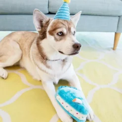 Zippy Paws Birthday Cake Plush Squeaky Toy for Dogs