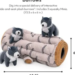 Zippy Paws Burrow Arctic Wolf Interactive Toy for Dogs (Extra Large)