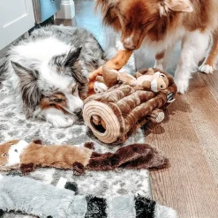 Zippy Paws Burrow Chipmunks 'n Log - Interactive Log Toy for Dogs