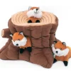 Zippy Paws Burrow Fox Stump Interactive Toy for Dogs (Extra Large)