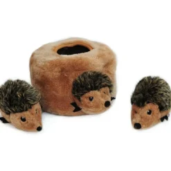 Zippy Paws Burrow Interactive Squeaky Hedgehog Den Toy for Dogs