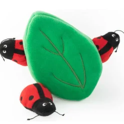 Zippy Paws Burrow Ladybug and Leaf Interactive Toy for Dogs (Medium)