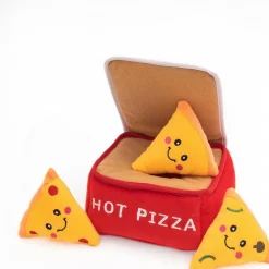 Zippy Paws Burrow Pizza Box Interactive Toy for Dogs (Medium)